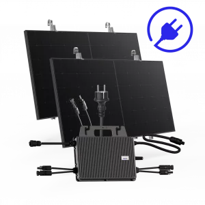 Balkonkraftwerk aus LONGi Solarpanel, Hopergy Balkon Montagessystem, TSUN Mikrowechselrichter